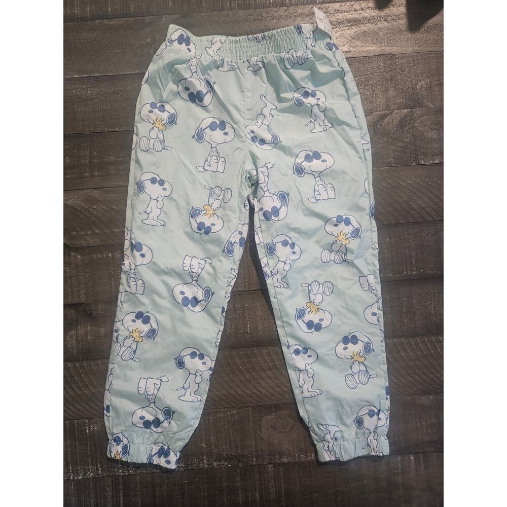 Toddler Boy Girl Peanuts Windbreaker Pants light green Snoopy Woodstock Size 5T